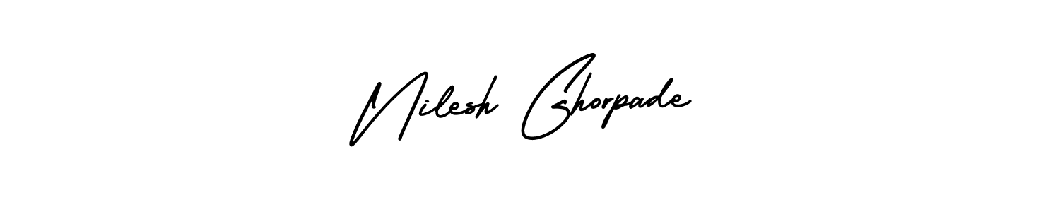Make a short Nilesh Ghorpade signature style. Manage your documents anywhere anytime using AmerikaSignatureDemo-Regular. Create and add eSignatures, submit forms, share and send files easily. Nilesh Ghorpade signature style 3 images and pictures png