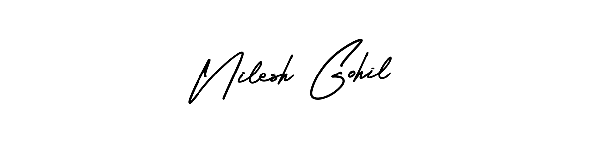 Here are the top 10 professional signature styles for the name Nilesh Gohil. These are the best autograph styles you can use for your name. Nilesh Gohil signature style 3 images and pictures png