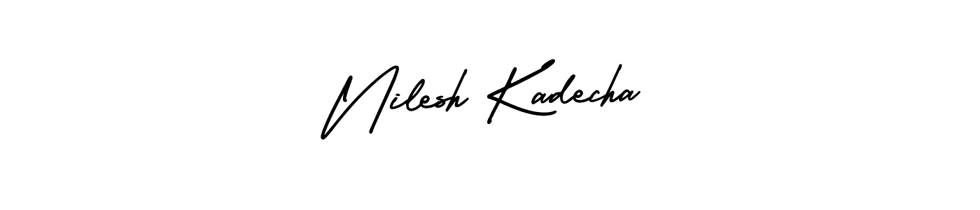 Make a beautiful signature design for name Nilesh Kadecha. With this signature (AmerikaSignatureDemo-Regular) style, you can create a handwritten signature for free. Nilesh Kadecha signature style 3 images and pictures png