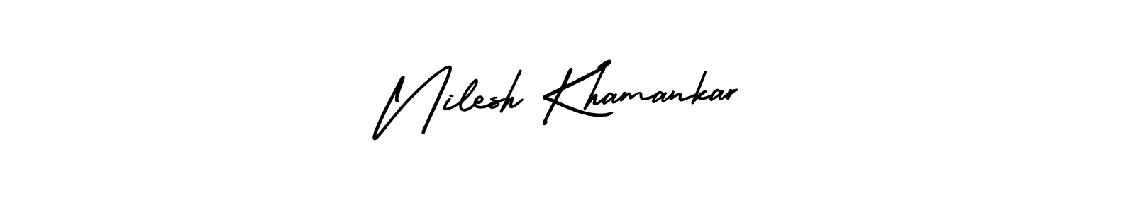 Create a beautiful signature design for name Nilesh Khamankar. With this signature (AmerikaSignatureDemo-Regular) fonts, you can make a handwritten signature for free. Nilesh Khamankar signature style 3 images and pictures png