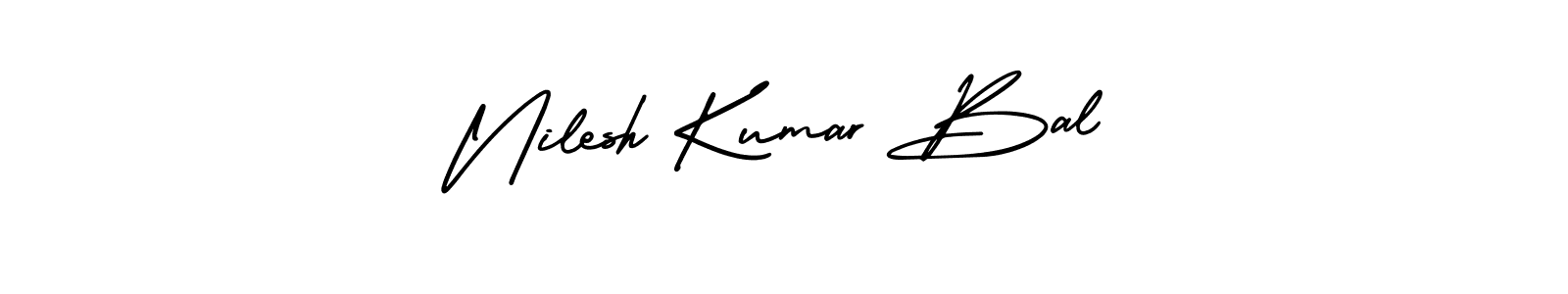 How to make Nilesh Kumar Bal name signature. Use AmerikaSignatureDemo-Regular style for creating short signs online. This is the latest handwritten sign. Nilesh Kumar Bal signature style 3 images and pictures png
