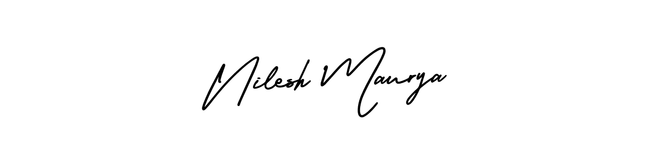 Make a beautiful signature design for name Nilesh Maurya. Use this online signature maker to create a handwritten signature for free. Nilesh Maurya signature style 3 images and pictures png