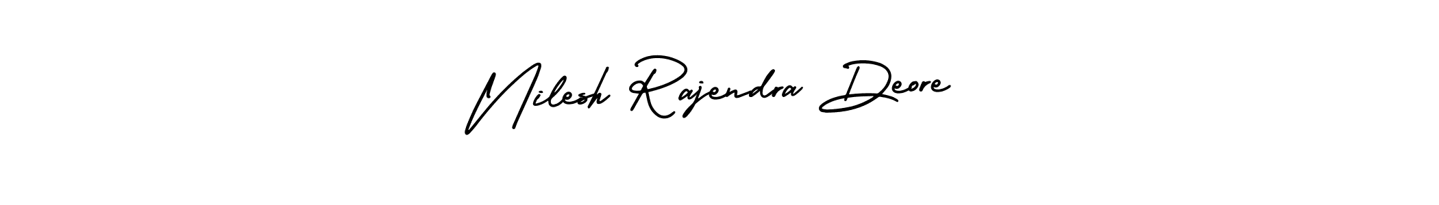 Nilesh Rajendra Deore stylish signature style. Best Handwritten Sign (AmerikaSignatureDemo-Regular) for my name. Handwritten Signature Collection Ideas for my name Nilesh Rajendra Deore. Nilesh Rajendra Deore signature style 3 images and pictures png