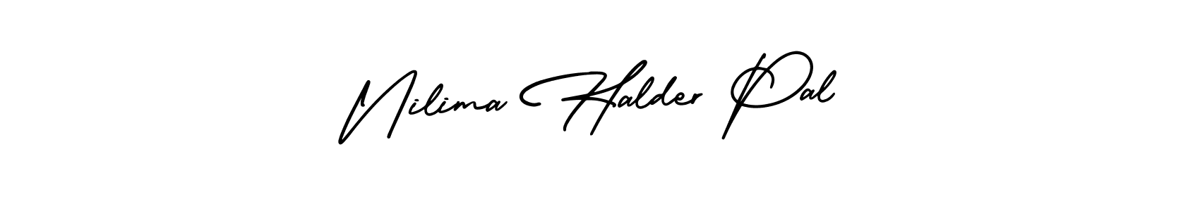 Similarly AmerikaSignatureDemo-Regular is the best handwritten signature design. Signature creator online .You can use it as an online autograph creator for name Nilima Halder Pal. Nilima Halder Pal signature style 3 images and pictures png