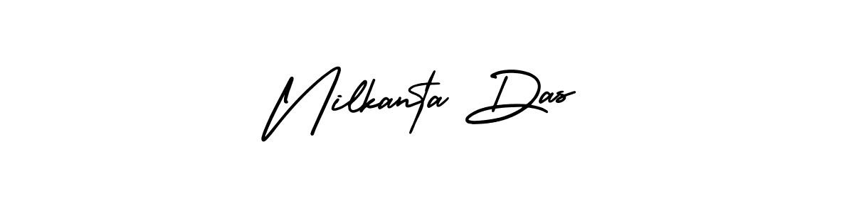 How to make Nilkanta Das name signature. Use AmerikaSignatureDemo-Regular style for creating short signs online. This is the latest handwritten sign. Nilkanta Das signature style 3 images and pictures png
