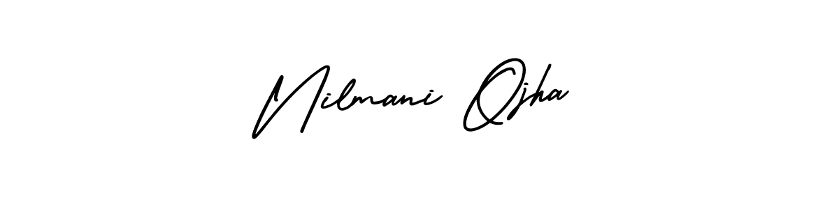 How to make Nilmani Ojha name signature. Use AmerikaSignatureDemo-Regular style for creating short signs online. This is the latest handwritten sign. Nilmani Ojha signature style 3 images and pictures png