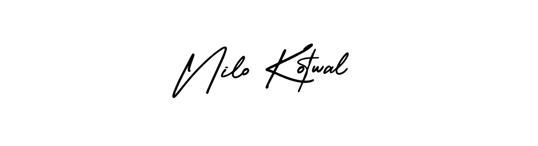 AmerikaSignatureDemo-Regular is a professional signature style that is perfect for those who want to add a touch of class to their signature. It is also a great choice for those who want to make their signature more unique. Get Nilo Kotwal name to fancy signature for free. Nilo Kotwal signature style 3 images and pictures png