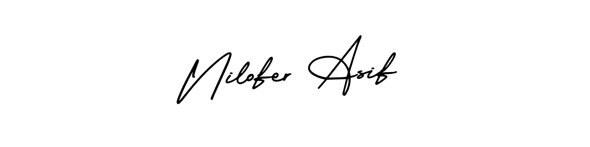 You can use this online signature creator to create a handwritten signature for the name Nilofer Asif. This is the best online autograph maker. Nilofer Asif signature style 3 images and pictures png