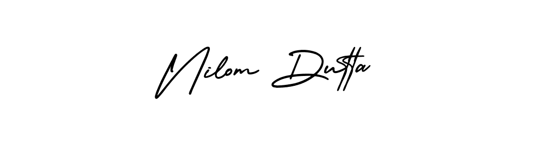 Make a beautiful signature design for name Nilom Dutta. With this signature (AmerikaSignatureDemo-Regular) style, you can create a handwritten signature for free. Nilom Dutta signature style 3 images and pictures png