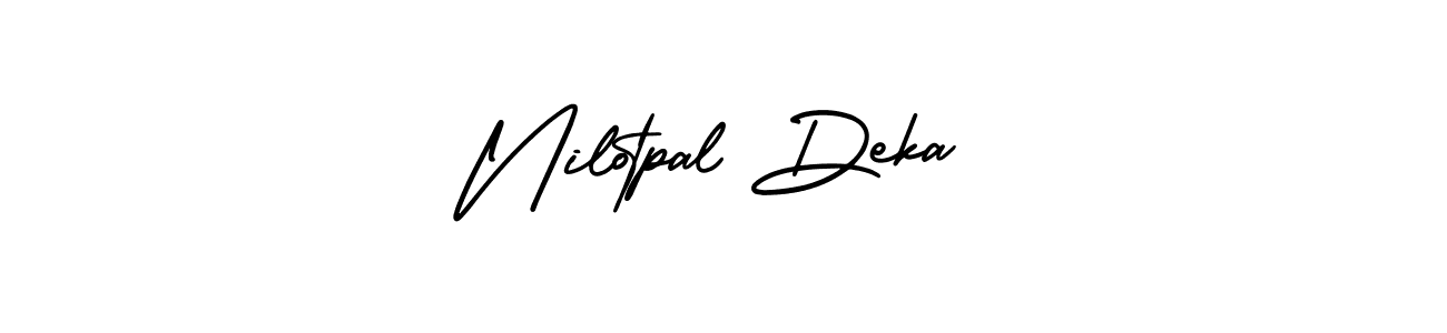 AmerikaSignatureDemo-Regular is a professional signature style that is perfect for those who want to add a touch of class to their signature. It is also a great choice for those who want to make their signature more unique. Get Nilotpal Deka name to fancy signature for free. Nilotpal Deka signature style 3 images and pictures png