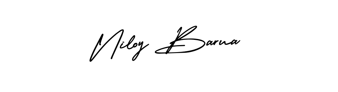 Niloy Barua stylish signature style. Best Handwritten Sign (AmerikaSignatureDemo-Regular) for my name. Handwritten Signature Collection Ideas for my name Niloy Barua. Niloy Barua signature style 3 images and pictures png