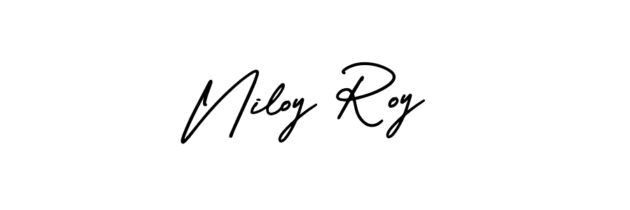 AmerikaSignatureDemo-Regular is a professional signature style that is perfect for those who want to add a touch of class to their signature. It is also a great choice for those who want to make their signature more unique. Get Niloy Roy name to fancy signature for free. Niloy Roy signature style 3 images and pictures png