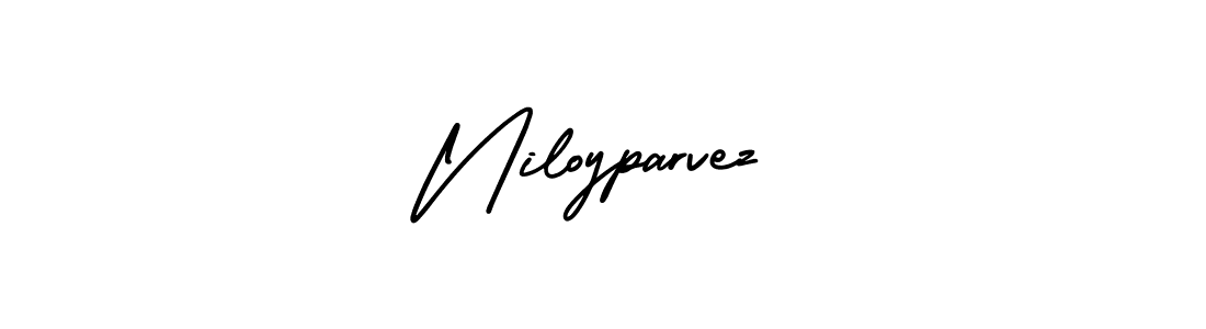 The best way (AmerikaSignatureDemo-Regular) to make a short signature is to pick only two or three words in your name. The name Niloyparvez include a total of six letters. For converting this name. Niloyparvez signature style 3 images and pictures png