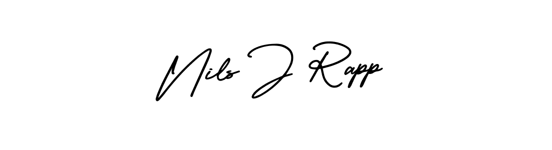 if you are searching for the best signature style for your name Nils J Rapp. so please give up your signature search. here we have designed multiple signature styles  using AmerikaSignatureDemo-Regular. Nils J Rapp signature style 3 images and pictures png