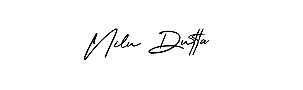 AmerikaSignatureDemo-Regular is a professional signature style that is perfect for those who want to add a touch of class to their signature. It is also a great choice for those who want to make their signature more unique. Get Nilu Dutta name to fancy signature for free. Nilu Dutta signature style 3 images and pictures png