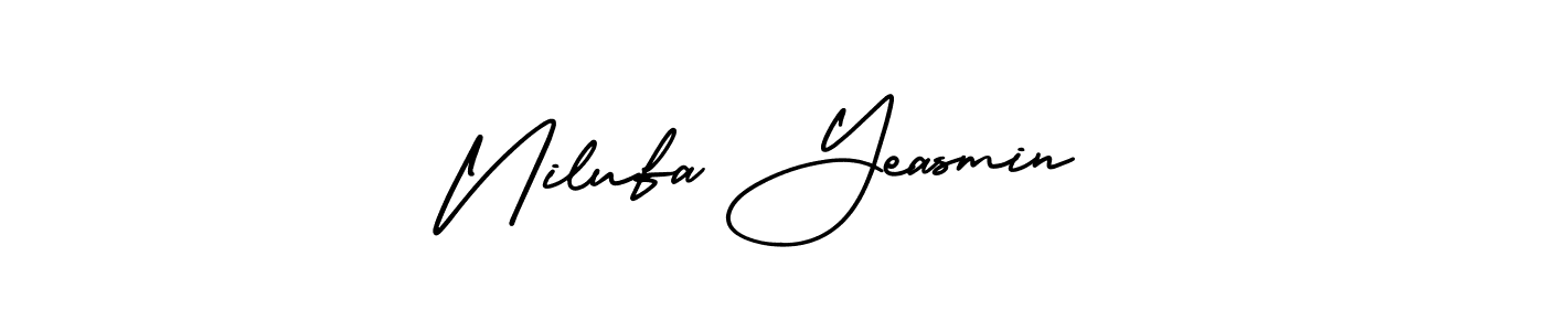Make a beautiful signature design for name Nilufa Yeasmin. With this signature (AmerikaSignatureDemo-Regular) style, you can create a handwritten signature for free. Nilufa Yeasmin signature style 3 images and pictures png
