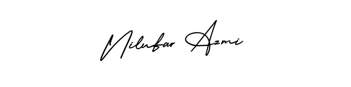 How to make Nilufar Azmi signature? AmerikaSignatureDemo-Regular is a professional autograph style. Create handwritten signature for Nilufar Azmi name. Nilufar Azmi signature style 3 images and pictures png