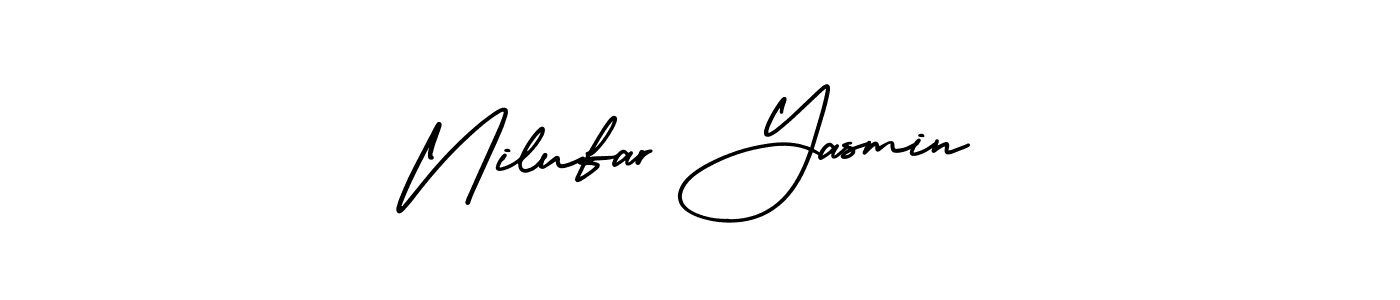 How to make Nilufar Yasmin signature? AmerikaSignatureDemo-Regular is a professional autograph style. Create handwritten signature for Nilufar Yasmin name. Nilufar Yasmin signature style 3 images and pictures png