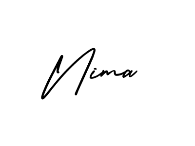 Nima stylish signature style. Best Handwritten Sign (AmerikaSignatureDemo-Regular) for my name. Handwritten Signature Collection Ideas for my name Nima. Nima signature style 3 images and pictures png