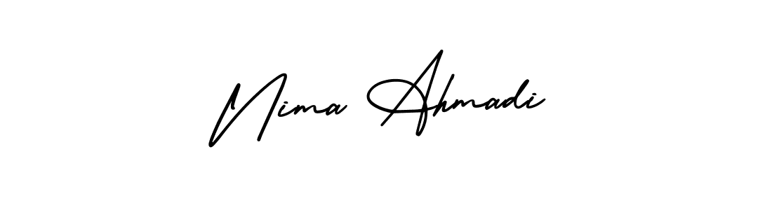 See photos of Nima Ahmadi official signature by Spectra . Check more albums & portfolios. Read reviews & check more about AmerikaSignatureDemo-Regular font. Nima Ahmadi signature style 3 images and pictures png