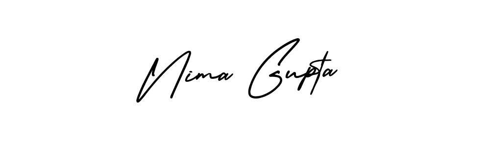 AmerikaSignatureDemo-Regular is a professional signature style that is perfect for those who want to add a touch of class to their signature. It is also a great choice for those who want to make their signature more unique. Get Nima Gupta name to fancy signature for free. Nima Gupta signature style 3 images and pictures png