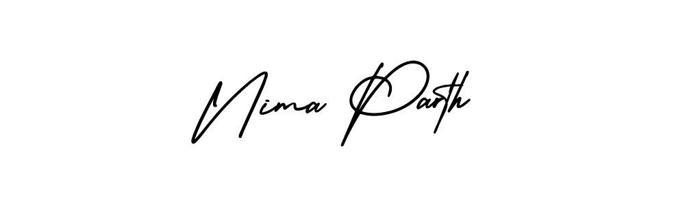 Create a beautiful signature design for name Nima Parth. With this signature (AmerikaSignatureDemo-Regular) fonts, you can make a handwritten signature for free. Nima Parth signature style 3 images and pictures png