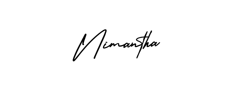 Similarly AmerikaSignatureDemo-Regular is the best handwritten signature design. Signature creator online .You can use it as an online autograph creator for name Nimantha. Nimantha signature style 3 images and pictures png