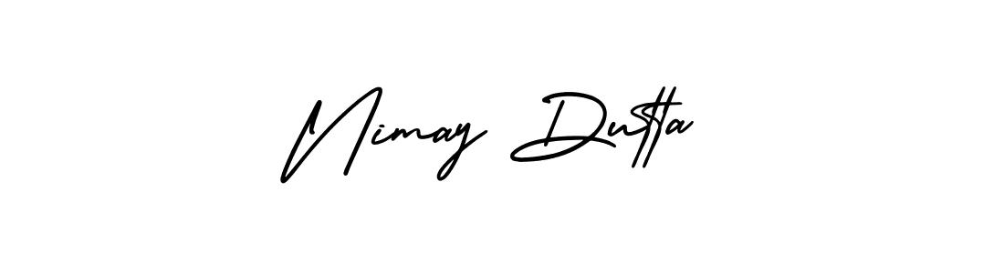 AmerikaSignatureDemo-Regular is a professional signature style that is perfect for those who want to add a touch of class to their signature. It is also a great choice for those who want to make their signature more unique. Get Nimay Dutta name to fancy signature for free. Nimay Dutta signature style 3 images and pictures png