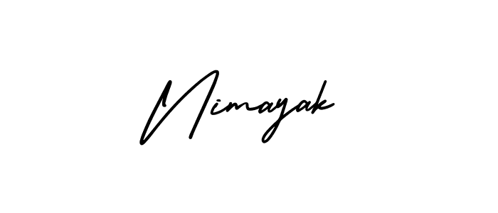The best way (AmerikaSignatureDemo-Regular) to make a short signature is to pick only two or three words in your name. The name Nimayak include a total of six letters. For converting this name. Nimayak signature style 3 images and pictures png