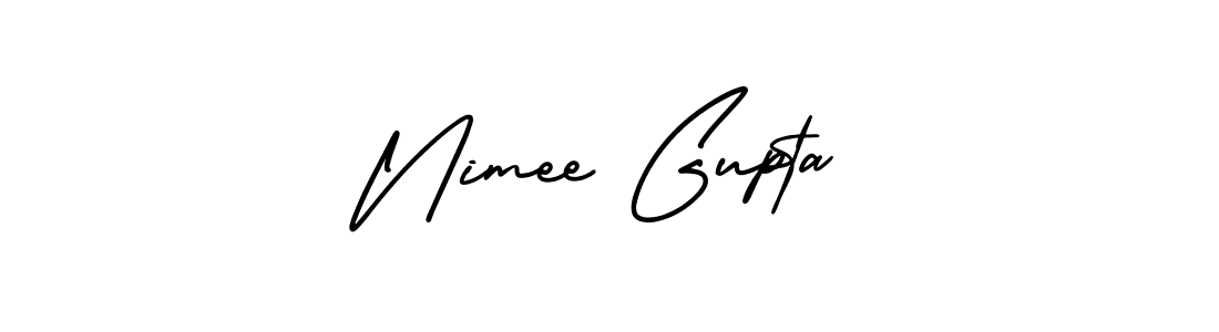 How to make Nimee Gupta signature? AmerikaSignatureDemo-Regular is a professional autograph style. Create handwritten signature for Nimee Gupta name. Nimee Gupta signature style 3 images and pictures png