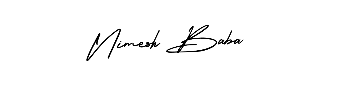 This is the best signature style for the Nimesh Baba name. Also you like these signature font (AmerikaSignatureDemo-Regular). Mix name signature. Nimesh Baba signature style 3 images and pictures png