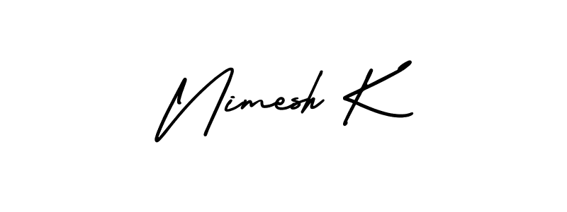Here are the top 10 professional signature styles for the name Nimesh K. These are the best autograph styles you can use for your name. Nimesh K signature style 3 images and pictures png