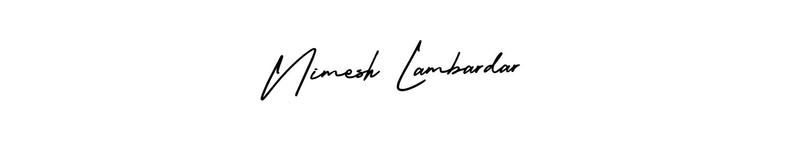 Best and Professional Signature Style for Nimesh Lambardar. AmerikaSignatureDemo-Regular Best Signature Style Collection. Nimesh Lambardar signature style 3 images and pictures png