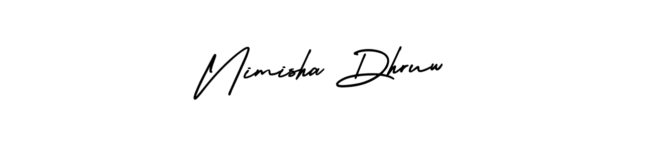 Make a beautiful signature design for name Nimisha Dhruw. With this signature (AmerikaSignatureDemo-Regular) style, you can create a handwritten signature for free. Nimisha Dhruw signature style 3 images and pictures png