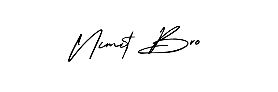 It looks lik you need a new signature style for name Nimit Bro. Design unique handwritten (AmerikaSignatureDemo-Regular) signature with our free signature maker in just a few clicks. Nimit Bro signature style 3 images and pictures png