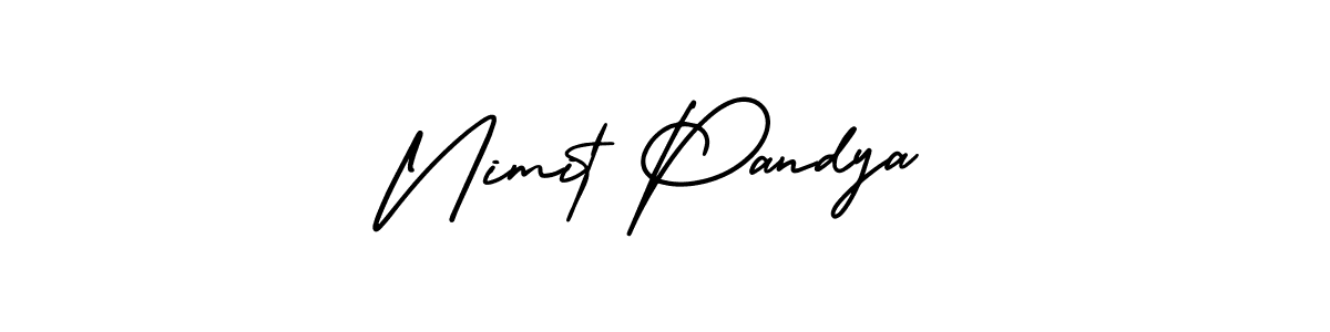 Best and Professional Signature Style for Nimit Pandya. AmerikaSignatureDemo-Regular Best Signature Style Collection. Nimit Pandya signature style 3 images and pictures png