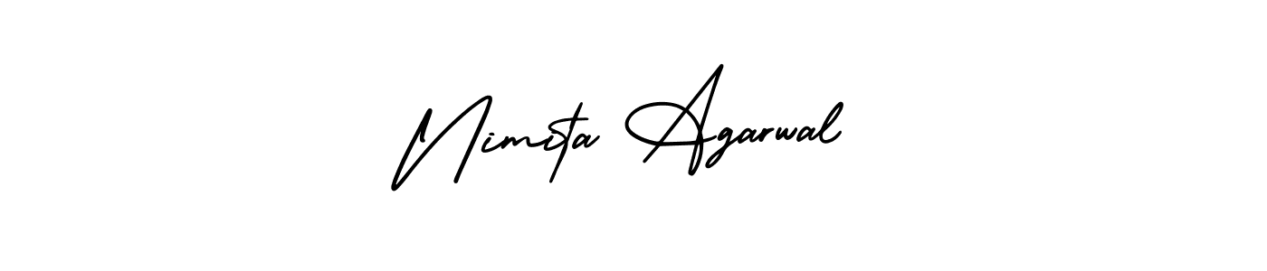 Also You can easily find your signature by using the search form. We will create Nimita Agarwal name handwritten signature images for you free of cost using AmerikaSignatureDemo-Regular sign style. Nimita Agarwal signature style 3 images and pictures png