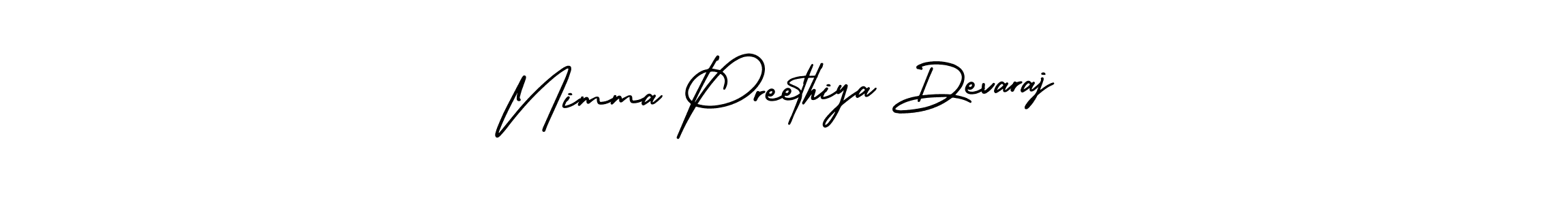 It looks lik you need a new signature style for name Nimma Preethiya Devaraj. Design unique handwritten (AmerikaSignatureDemo-Regular) signature with our free signature maker in just a few clicks. Nimma Preethiya Devaraj signature style 3 images and pictures png