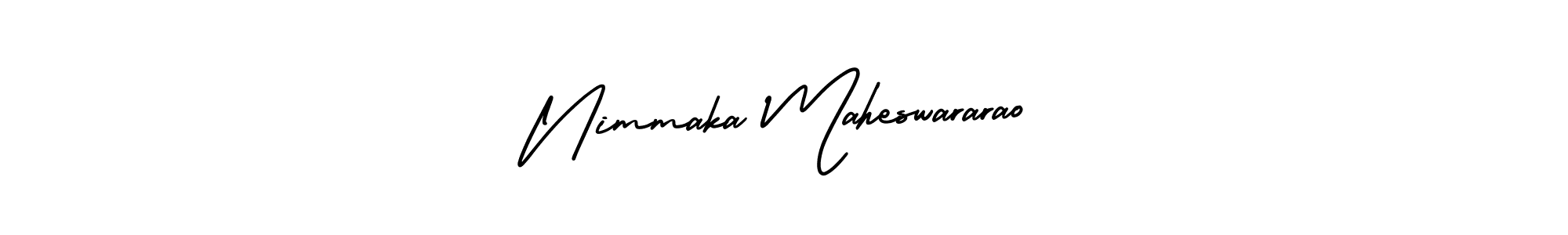 if you are searching for the best signature style for your name Nimmaka Maheswararao. so please give up your signature search. here we have designed multiple signature styles  using AmerikaSignatureDemo-Regular. Nimmaka Maheswararao signature style 3 images and pictures png