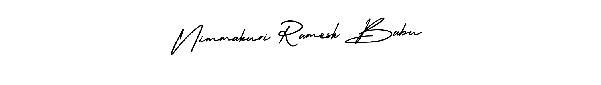 Create a beautiful signature design for name Nimmakuri Ramesh Babu. With this signature (AmerikaSignatureDemo-Regular) fonts, you can make a handwritten signature for free. Nimmakuri Ramesh Babu signature style 3 images and pictures png