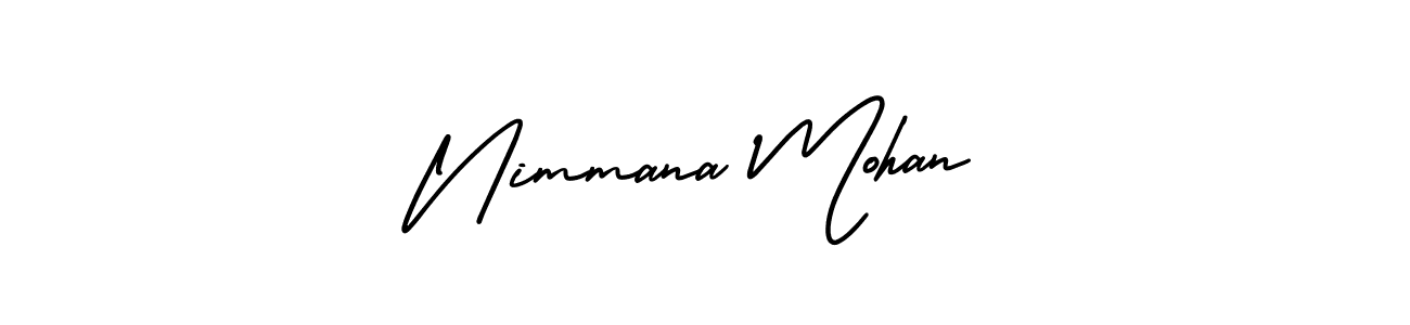 Nimmana Mohan stylish signature style. Best Handwritten Sign (AmerikaSignatureDemo-Regular) for my name. Handwritten Signature Collection Ideas for my name Nimmana Mohan. Nimmana Mohan signature style 3 images and pictures png