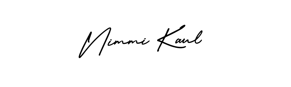 This is the best signature style for the Nimmi Kaul name. Also you like these signature font (AmerikaSignatureDemo-Regular). Mix name signature. Nimmi Kaul signature style 3 images and pictures png