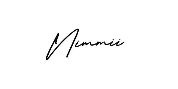 How to Draw Nimmii signature style? AmerikaSignatureDemo-Regular is a latest design signature styles for name Nimmii. Nimmii signature style 3 images and pictures png