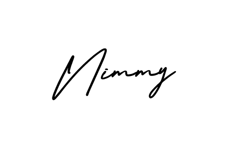 Create a beautiful signature design for name Nimmy. With this signature (AmerikaSignatureDemo-Regular) fonts, you can make a handwritten signature for free. Nimmy signature style 3 images and pictures png