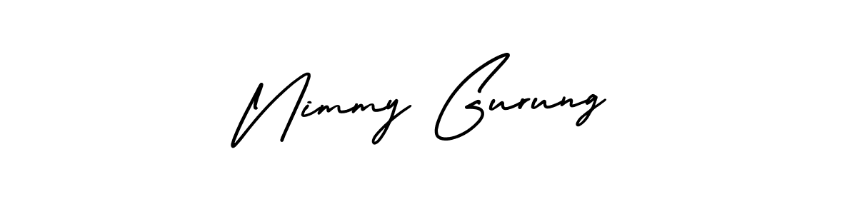How to make Nimmy Gurung name signature. Use AmerikaSignatureDemo-Regular style for creating short signs online. This is the latest handwritten sign. Nimmy Gurung signature style 3 images and pictures png