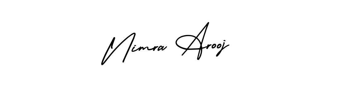 Design your own signature with our free online signature maker. With this signature software, you can create a handwritten (AmerikaSignatureDemo-Regular) signature for name Nimra Arooj. Nimra Arooj signature style 3 images and pictures png