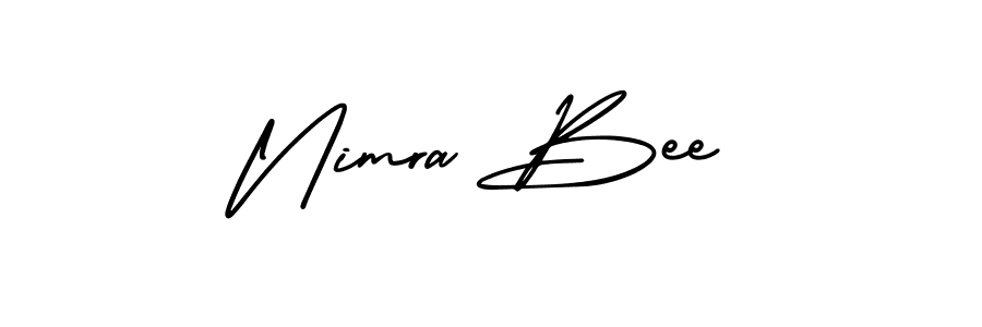 Create a beautiful signature design for name Nimra Bee. With this signature (AmerikaSignatureDemo-Regular) fonts, you can make a handwritten signature for free. Nimra Bee signature style 3 images and pictures png