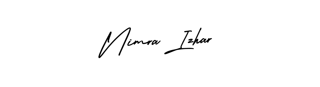 Create a beautiful signature design for name Nimra Izhar. With this signature (AmerikaSignatureDemo-Regular) fonts, you can make a handwritten signature for free. Nimra Izhar signature style 3 images and pictures png