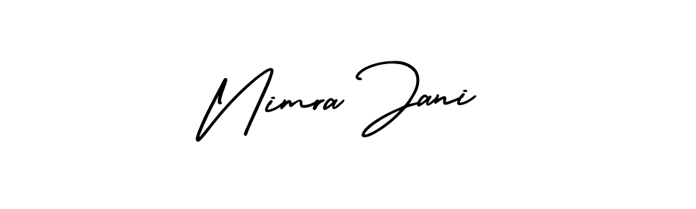 How to make Nimra Jani signature? AmerikaSignatureDemo-Regular is a professional autograph style. Create handwritten signature for Nimra Jani name. Nimra Jani signature style 3 images and pictures png