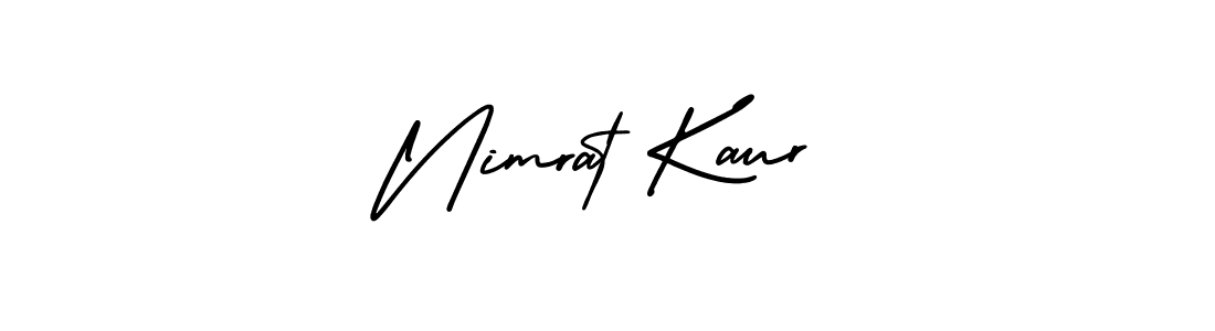 You should practise on your own different ways (AmerikaSignatureDemo-Regular) to write your name (Nimrat Kaur) in signature. don't let someone else do it for you. Nimrat Kaur signature style 3 images and pictures png